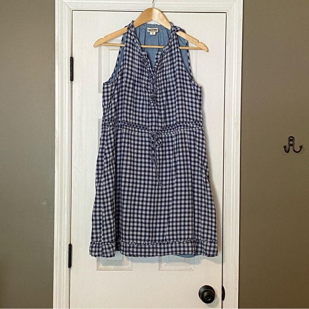 CONVERSE One Star- Blue and White Gingham Sleeveless Dress - Woman’s size M